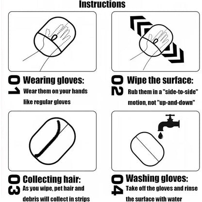 Pet Hair Cleaning Gloves